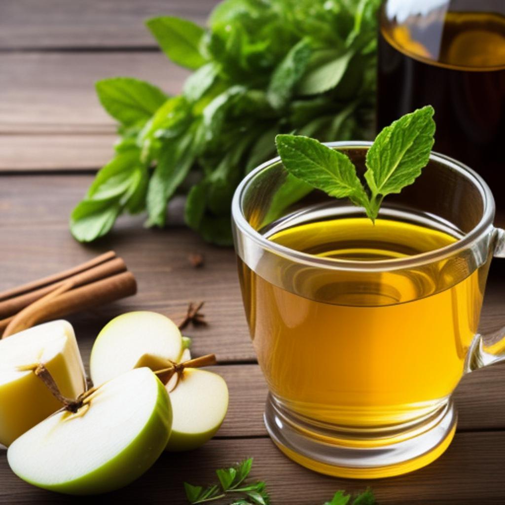 mint in apple cider vinegar