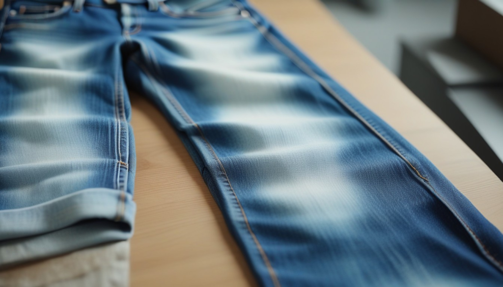 dyeing a jeans with white color, custom accessories