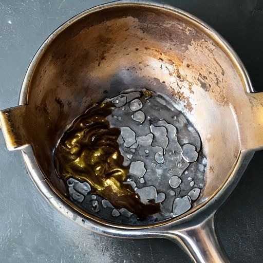 melting metals in a pot