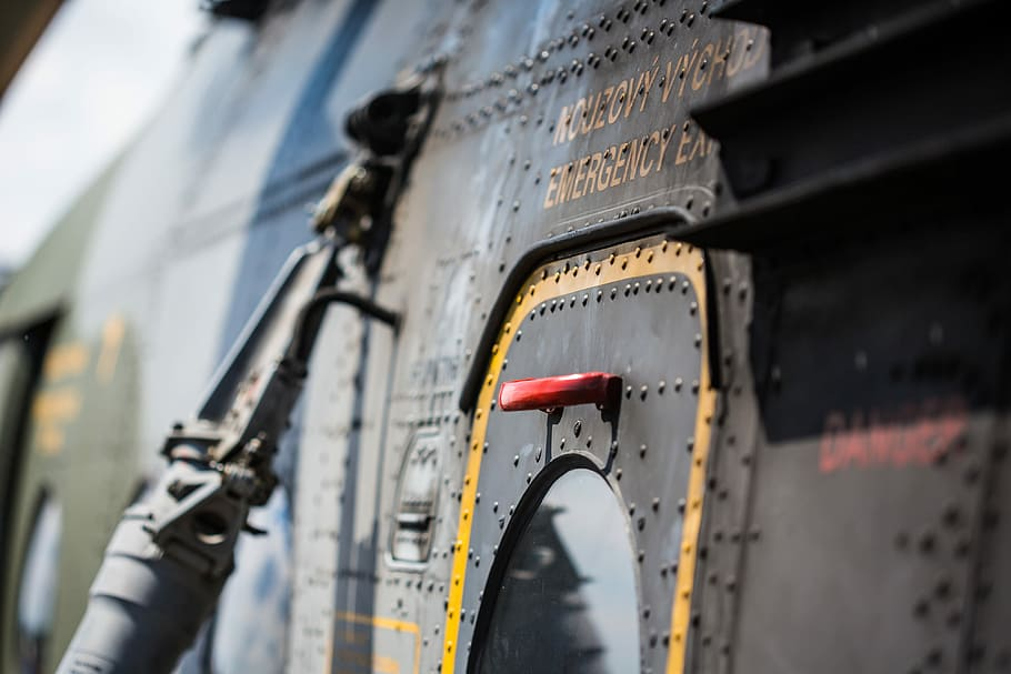 helicopted door made of stainless steel