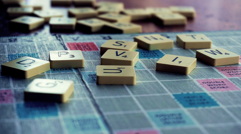 scrabble, board games for family