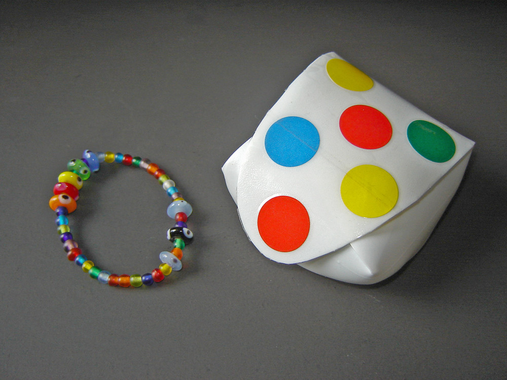 milk box plastic made bracelet